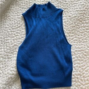 Wild Fable Vibrant Blue Ribbed Knit Top